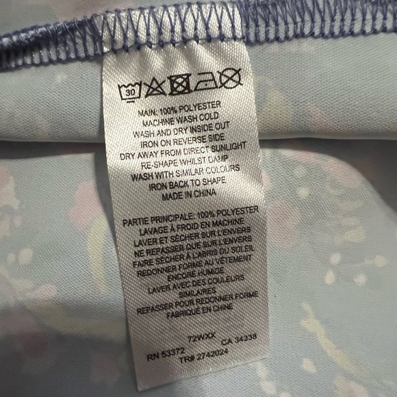 ⭐️French Connection Floral Blue Ruffle Strap Top - Picture 6 of 7